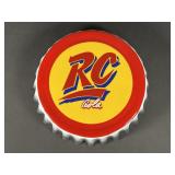 RC Cola Bottle Cap Style Tin Sign