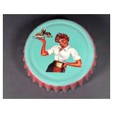 Pin Up Waitress Bottle Cap Sign
