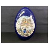 Hand Painted Nippon Cobalt Blue Scenic Vase