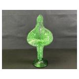 Green Jack-in-the-Pulpit Art Glass Vase
