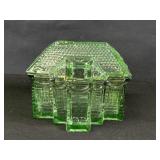 Green Glass House Candy Dish