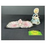 Unique Woman Ceramic piece and Divided trinket