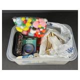 Sterilite container of craft supplies