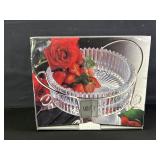 Mikasa Glass Diamond Fire Hostess Bowl