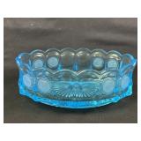 Fostoria Coin Blue Glass Bowl
