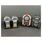 2 Avon Juke Box Bottles and 2 Juke Box Radios