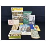 Vintage Local Illinois Maps, Postcards, and more