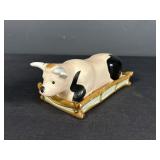 Hand Painted Cow Butter Dish
