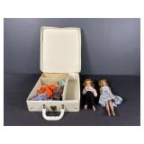 Vintage Barbie Carrying Case and Dolls