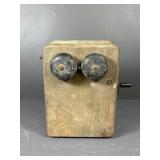 Antique Wooden Magneto Telephone
