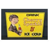 Cherry Sparkle Soda Metal Sign