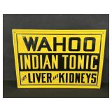 Wahoo Indian Tonic Sign
