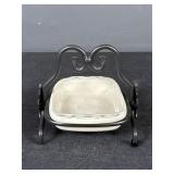 Longaberger Stoneware wire rack mini