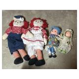 Vintage Raggedy Ann, Andy and More Dolls