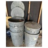 Metal Trashcans and tarp(s)