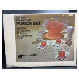 Jeannette 26 piece crystal/ fruit punch set