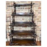 Antique Style 4 Tier Wood Display Shelf