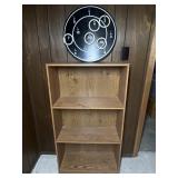 Press wood bookcase and ring toss board