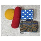 Small suitcases and pillows