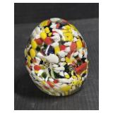 Round glass paperweight