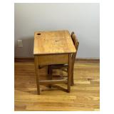 Vintage Wooden School Desk