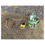 Bucket of Yard Tools and More