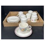Corningware Corelle Abundance cups and Saucers