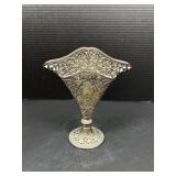 GSA Silver Plated Fan Vase