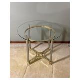 Round Glass Top Side Table