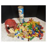 Wooden toy blocks, wood toy builder set, and more