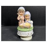 Vintage Nativity Scene Music Box