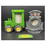 John Deere and Lionel picture frames