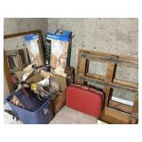 Suitcase, bags and pallet