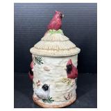 Make the Season Bright Cardinal Cookie Jar