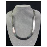 Sterling Silver Milor herringbone necklace