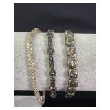 3 Sterling Silver bracelets
