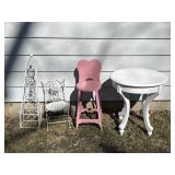 Outdoor Chairs, Decor, and Table