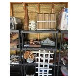 Black Shelf and Contents wit Decor