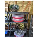 Black Shelf and Contents with Decor