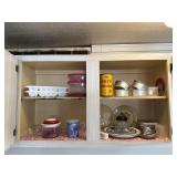Contents Of Cabinet-Tupperware, Plates & More