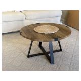 Modern Industrial Round Coffee Table