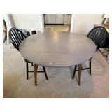 Ethan Allen Round Drop-Leaf Dining Table- 2 Chairs