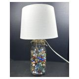 Mason Jar Marble Table Lamp