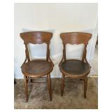 2 Antique Wooden Chairs