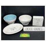 Rae Dunn Decor and bowls
