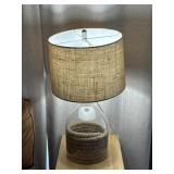Glass Table Lamp w/ Rope Accent