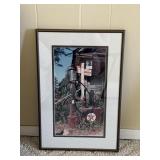 Framed Texaco Gas Pump Print