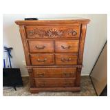 Traditional Carved Wood Chest of Drawers