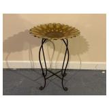 Metal Sunflower Bird Bath