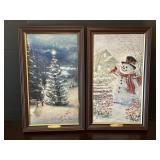Thomas Kinkade lighted framed pictures
